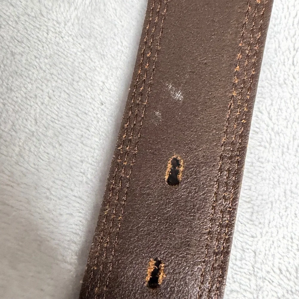 Carhartt Mens Brown Genuine Italian Leather Belt Size 40 Workwear 2202
